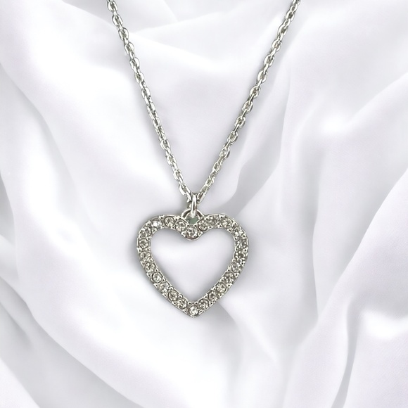 Swarovski Pave Heart Necklace - Picture 1 of 3